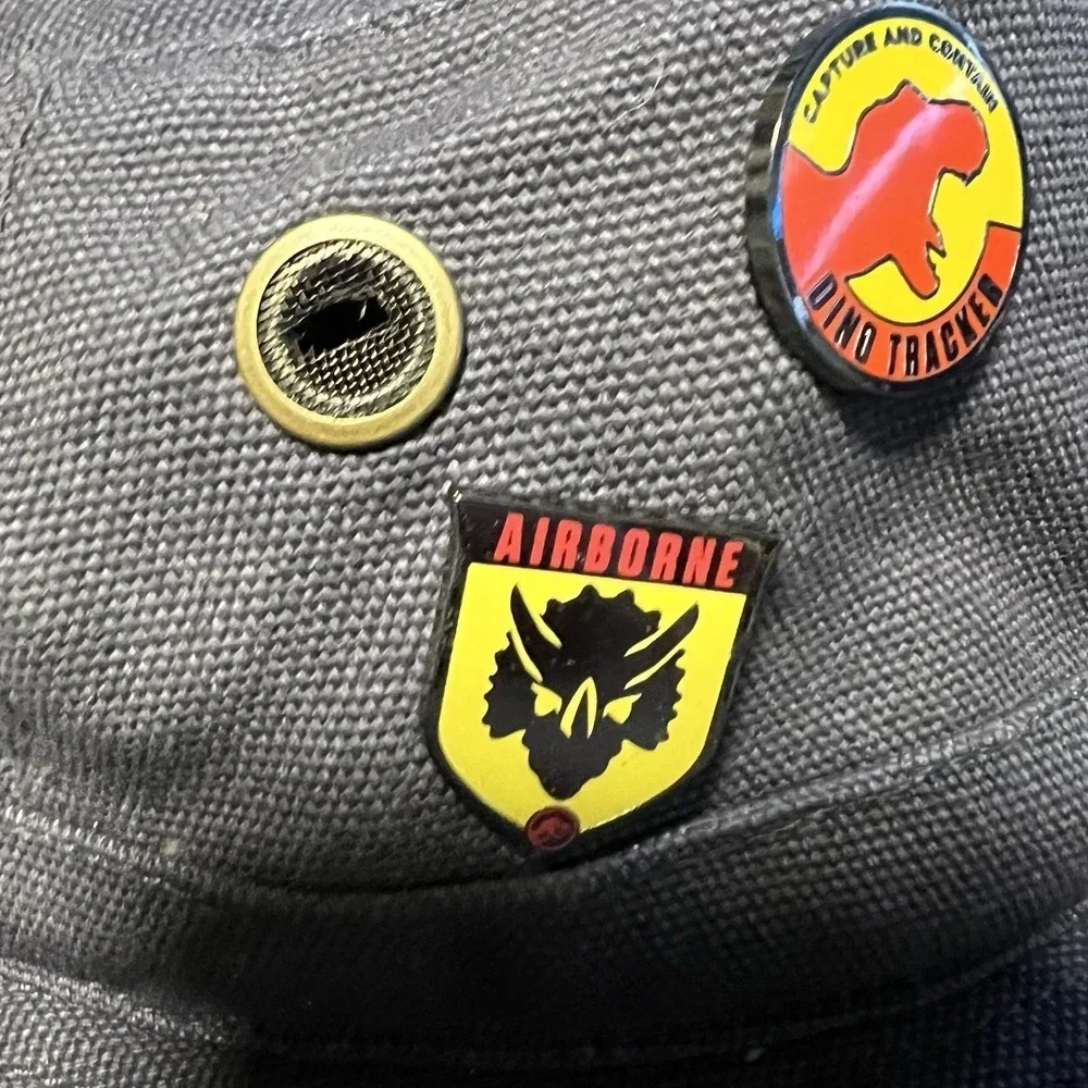 Universal Studios Park Jurassic World Outlander Safari Bucket Adult Hat Pins Y2K